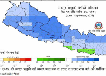 मनसुन अवधिमा वर्षा र तापक्रम दुवै सरदरभन्दा बढी हुने प्रक्षेपण, जोखिम न्युनिकरणमा जोड