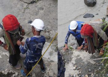 महाकाली नदीको बिचमा अड्किएका पुरुषको सकुशल उद्धार