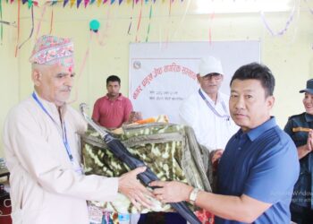 दोधारा चाँदनीमा नगर प्रमुख जेष्ठ नागरिक सम्मान, एक सय जेष्ठ नागरिक सम्मानित