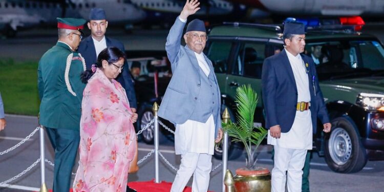 प्रधानमन्त्री ओली तुर्कमेनिस्तान प्रस्थान