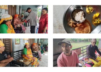 बुबाको पहिलो श्राद्धमा वृद्ध आमाबुबाहरूलाई भोजन