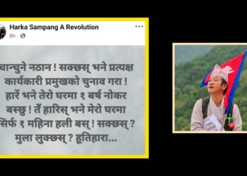धरानका मेयर हर्क साम्पाङले बालेनलाई लक्षित गर्दै यस्तो लेखे
