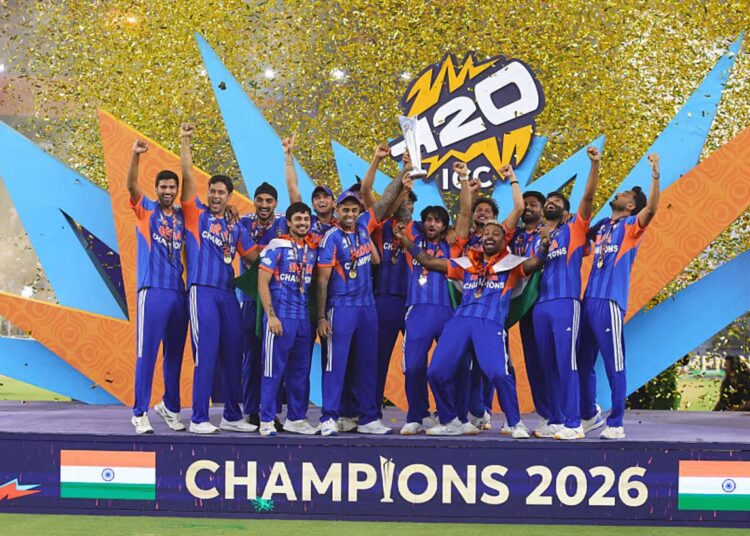 टी-२० विश्वकप २०२६ को उपाधी भारतलाई, न्युजिल्यान्ड ९६ रनले पराजित