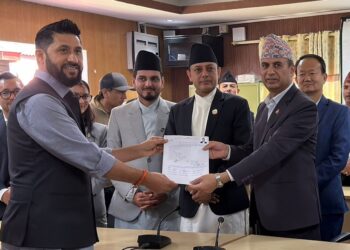 सभामुखका लागि अर्यालको मनोनयन दर्ता