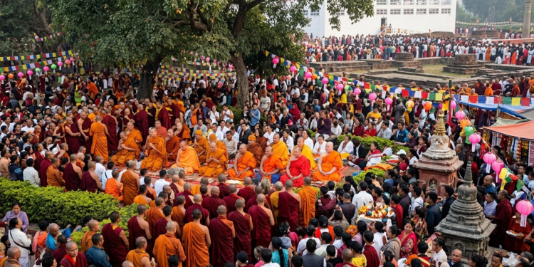 बौद्ध र स्वयम्भूमा श्रद्धालुको घुइँचो