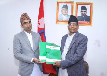 महालेखा परीक्षक कार्यालयको प्रतिवेदन गण्डकी प्रदेश प्रमुख समक्ष पेस