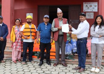 चुरे गाउँपालिकालाई खोज तथा उद्धार सामग्री हस्तान्तरण, विपद् व्यवस्थापनमा ‘सान’ परियोजनाको सहयोग