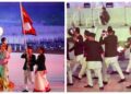 २०औँ एसियाडमा नेपालको झण्डा चन्द्रबहादुर र मानमतीको हातमा