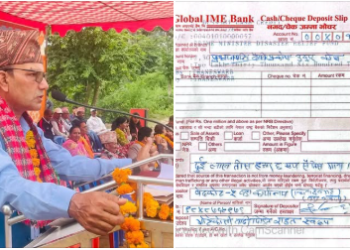 बेदकोट–५ बाट भोटेकोशी बाढीपीडितलाई २ लाख ३० हजार सहयोग