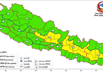 मनसुन र पश्चिमी वायुको प्रभाव, तीन प्रदेशमा भारी वर्षाको सम्भावना
