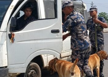 चाडपर्वमा सीमा सुरक्षामा कडाइ, झापामा ड्रोन र तालिमप्राप्त कुकुर परिचालन