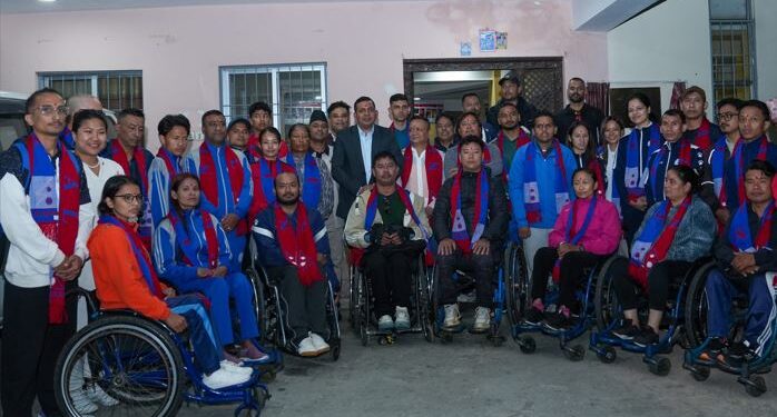 पाँचौँ पारा एसियाडमा सहभागी हुने नेपाली टोलीलाई बिदाइ, ८ खेलमा १९ खेलाडी सहभागी हुँदै