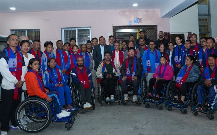 पाँचौँ पारा एसियाडमा सहभागी हुने नेपाली टोलीलाई बिदाइ, ८ खेलमा १९ खेलाडी सहभागी हुँदै