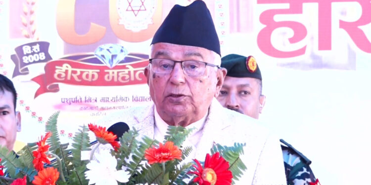 प्रविधिमैत्री शिक्षासँगै मानवीय मूल्यलाई प्राथमिकता दिनुपर्छ : राष्ट्रपति पौडेल